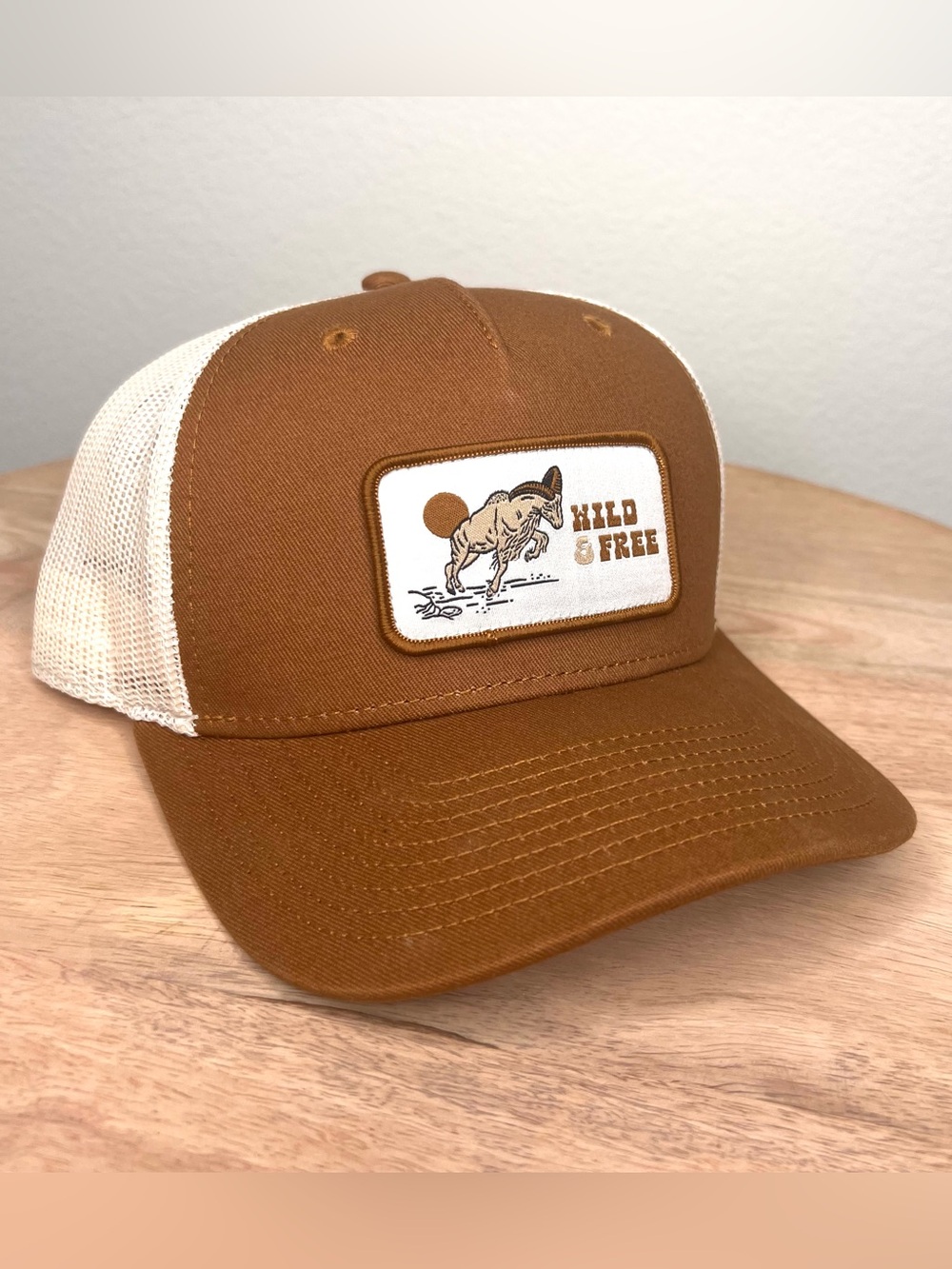 Poncho Outdoors Brown Trucker Hat SnapBack Mesh